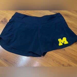 Navy Lululemon x University of Michigan Shorts
